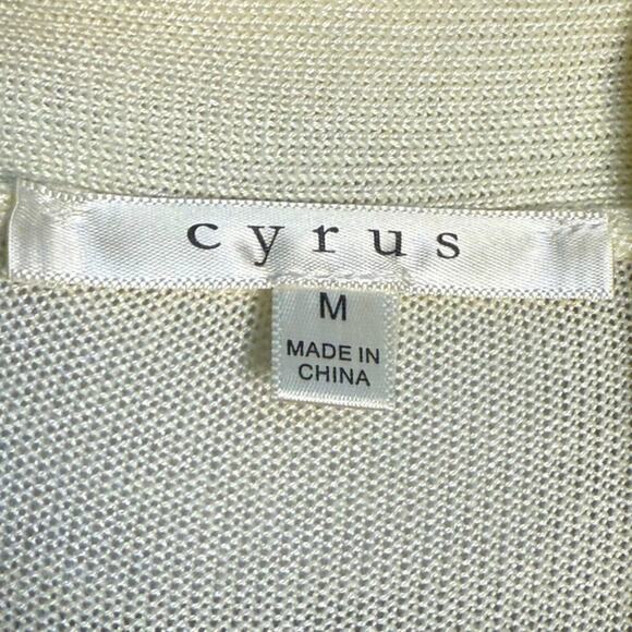 CYRUS Pastel Yellow Cardigan Sweater, Size Medium - Picture 2 of 5